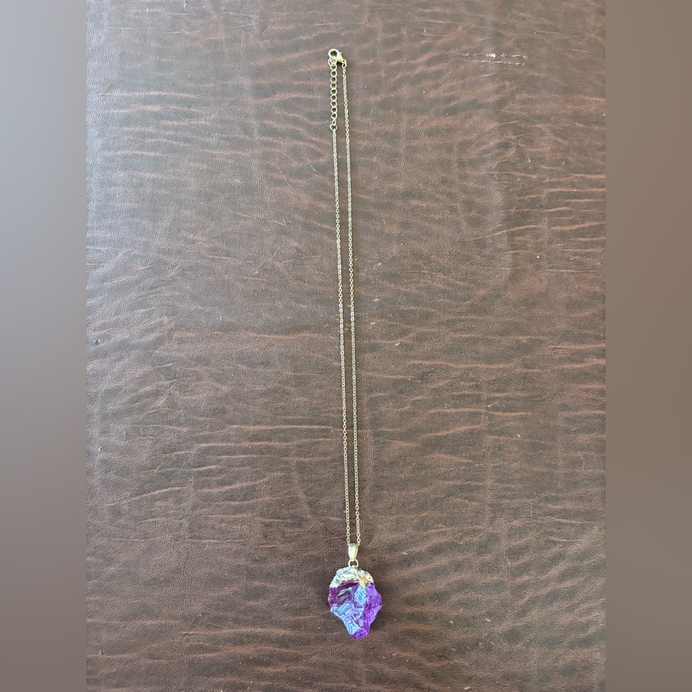 Vintage Gold and Pink Necklace with Distinctive Pendant